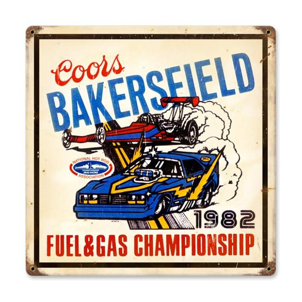 Bakersfield Coors Beer Rectangle Steel Sign 12"x12"