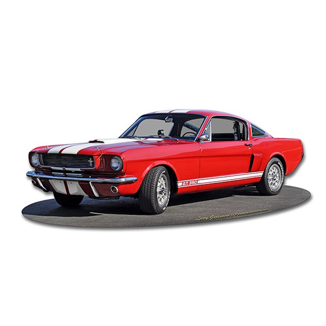 1966 Mustang GT350 Plasma Cut Steel Sign 18'x8"