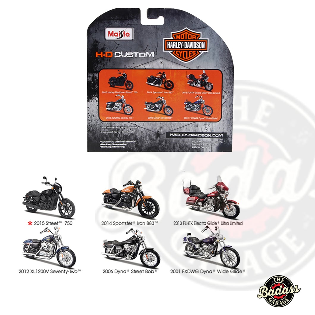 Maisto 1/18 Scale Harley-Davidson Series 34 Diecast Collectible Model Motorcycles